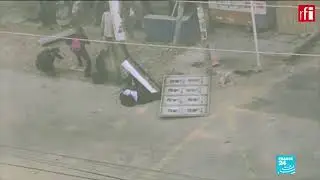 A repress&atilde;o violenta de manifestantes em Mianmar provoca a fuga de habitantes de Yangun