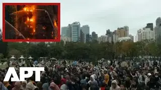 Tears and Prayers in Hong Kong: Indonesian Community Mourns Fire Victims at Victoria Park | APT