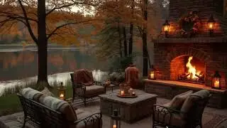 Relaxing Holiday Jazz in a Cozy Christmas Cabin🎄Gentle Jazz & Warm Crackling Fireplace for Sleep #4