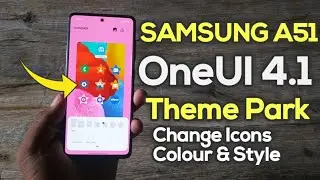 Samsung A51: OneUI 4.1 Theme Park New Feature | Change Icons Colour & Shape