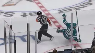 Timo Meier Is Shaken Up After Colliding With Referee