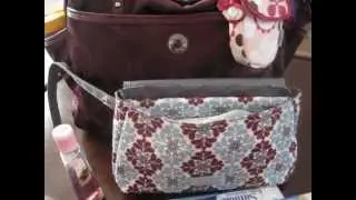How to pack diaper bag for TWO babies in diapers, two size diapers - Coach Op Art Diaper Bag