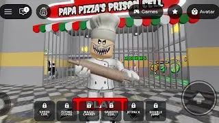 PAPA PIZZA'S PRISON RUN ESCAPE #obby #roblox 