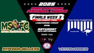 GSFL - Preliminary Final - Reserves - Myponga-Sellicks Vs Victor Harbor At Langhorne Creek Oval