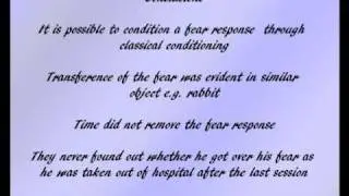 Watson & Raynor - Classical Conditioning (Little Albert Study)