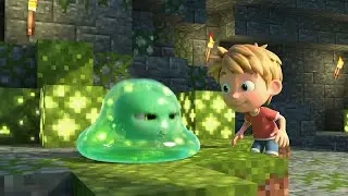 Minecraft Baby Slime Bounced Out of a Cave | Nursery Rhymes for Kids & Baby Songs