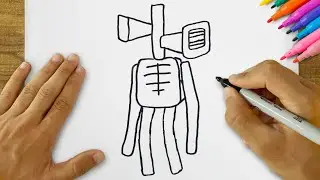 How to Draw Siren Head? VERY EASY Siren Head Drawing