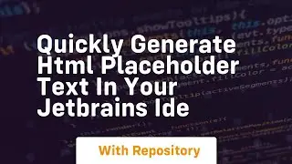 Quickly generate html placeholder text in your jetbrains ide