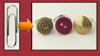 Button Paperclip Ring Easy DIY Tutorial