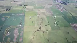 Flight over Mount Mercer wind farm