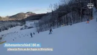 Schwarze Piste an der Kappe im Skigebiet Winterberg