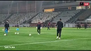 احماءات لاعبي الجيش الملكي قبل مواجهة شبيبة القبائل 