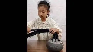 Amazing Technical of a kid Making Sakura Tree By Wire | Creative DIY #Shorts