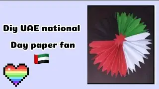 DIY UAE / Palestine flag color decorative fan | UAE national day decoration