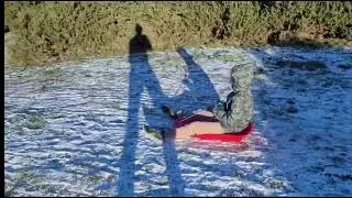 Funny sledge snow fail