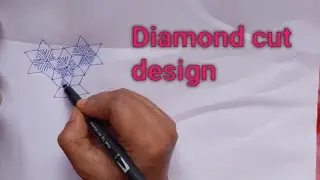 How to draw a diamond cut design | Diamond