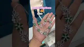 Attractive short necklace with earring export quality #All#colour#AD#gold#honey #yellow#stones