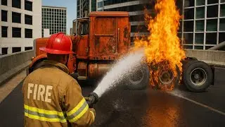 Firefighter vs Giant Blaze! | Highway Tanker Explosion Challenge in 'I'm Fireman' Android Simulator