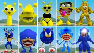 ALL NEW SPRUNKI SIMON FAMILY VS ALL SONIC GODZILLA FAMILY ? in Garrysmod!,...