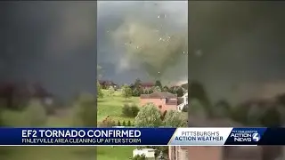 Cleaning up from EF2 tornado in Finleyville area