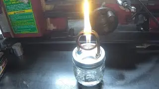 Copper coil alcohol burner - no JB Weld needed