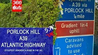 The Steepest A-Road in the UK! - Porlock Hill - 2 Up Fully Loaded