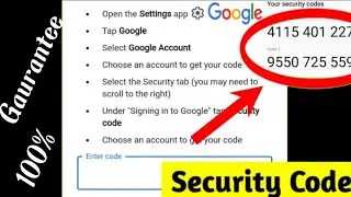 How to Solve/Fix Google Security Code Problem in Hindi | security code problem ko Kaise theek Karen,