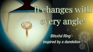 Blissful Ring: A Dandelion-Inspired Design in Rose Gold & Crystal Opal | Hanh Truong - Opal Artist