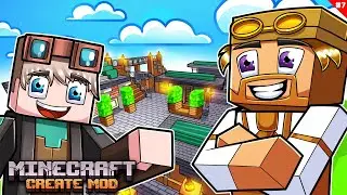 How To Build A Create Mod Train Station - Day 7