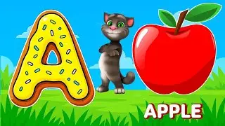 A for apple 🍎 nursery rhymes funny education video for kids and toddler 