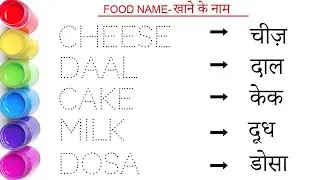 Food Name Word Meaning for Kids | Learn Food Names with Meaning | Preschool Learning