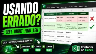 Você está Usando ERRADO as Funções LEFT, RIGHT, FIND e LEN no Excel?