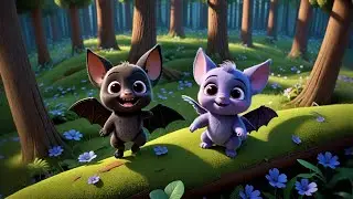 Three Baby Bats Learn to Rhyme | Fun Learning Song | Rhyming Words & Counting with Cute Bats