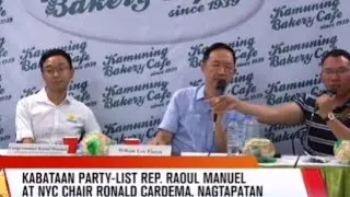 NYC Chair Ronald Cardema hinamon si Party-list Rep. Raoul Manuel