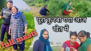 Aaj puri family खेत में गई ll full enjoy vlog ll family vlog #viral #vlog #desijaatnishorts