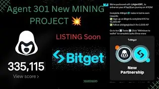 Agent 301 Airdrop 💵 || Agent 301 Listing in September 2024  💲|| Agent 301 Withdrawal and its Update