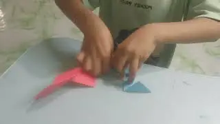 Mari buat bintang dengan kertas origami#origami 
