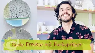 Wie du mit Farbspritzer coole Effekte erzeugst. pottery art cafe K&ouml;ln