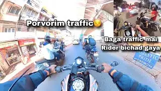 Why so much traffic in porvorim panaji?🥲 | karwar to baga goa ride finally 😍