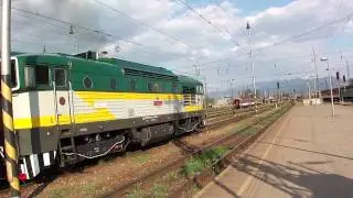Zssk 754.055-2 na Ex 221 Detvan opou&scaron;t&iacute; Žilinu  [FULL HD]