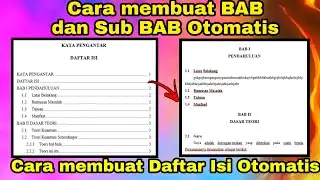 Cara Membuat BAB dan Daftar Isi OTOMATIS (Multilevel List dan Heading)