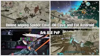 Ark Unofficial PvP / Online Wiping Spider Cave, Oil Cave And a Fat Asteroid / SHARK PvP