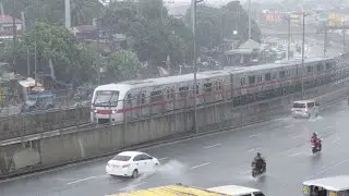 MRT-7 TRAINSET 1 TRIAL RUN IN HEAVY RAIN  (08-12-25)