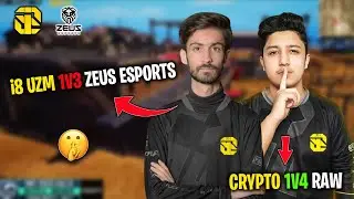 @i8uzm304 1v3 ZEUS ESPORTS | @crypto5775 1V4 RAW | i8 CRYPTO AND UZM BACK TO BACK CLUTCHES | CRYPTO POV