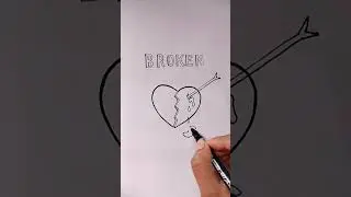 Picture of broken heart #drawing #youtube