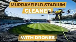Apellix Operator Drone Cleaning the GMHBA Stadium in Australia