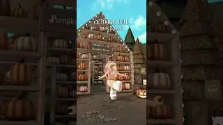 Outdoor fall ideas, build hack, & pumpkin garden decor 🎃 #bloxburg #bloxburghouse #bloxburgupdate
