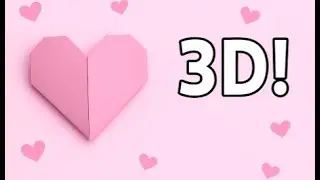 How to make a 3D origami heart EASY