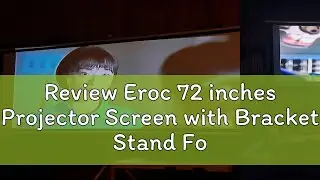 Review Eroc 72 inches Projector Screen with Bracket Stand Foldable Wall Mounted Anti-light Home Cin