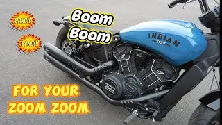 Indian Scout S&S Grand National Slip On Exhaust Sound Drive By and Rev